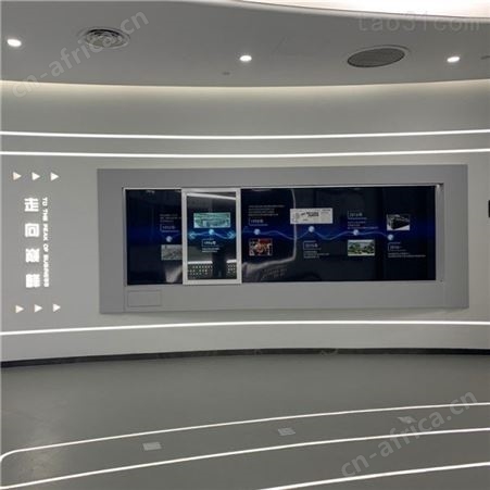 安徽滁州 自动滑轨屏 电动跟随移动展厅手动推拉 推拉式智能滑轨屏幕