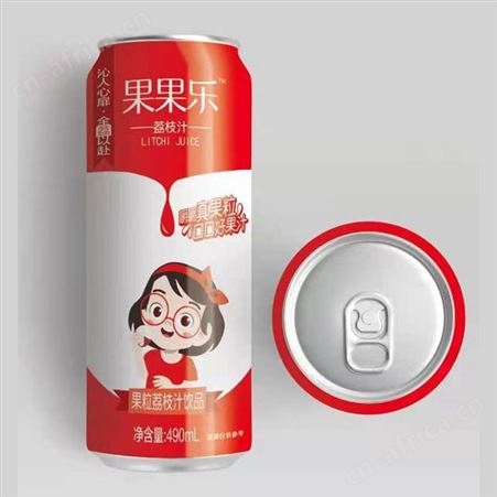 荔枝果粒果汁饮品490ml易拉罐装嚼果汁夏季饮品