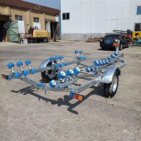 船用拖车小型铝合金船用搬运车防汛冲锋舟拖车抗洪船用支架继开