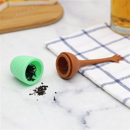 硅胶家居日用硅胶手势泡茶器茶漏创意造型硅胶茶漏旅行套装茶具