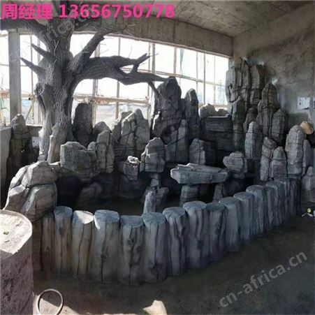 生态酒店公园假山 济南温泉小镇 观赏性高
