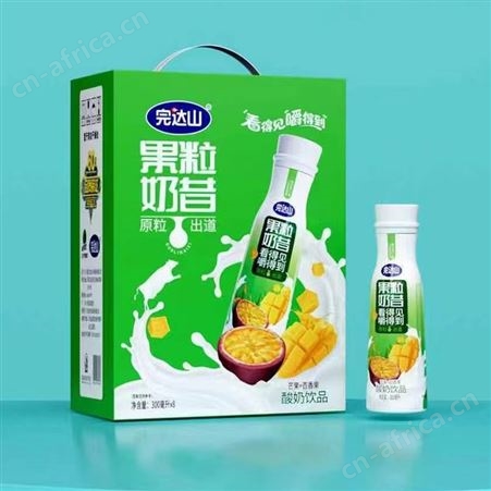 完达山芒果百香果味果粒奶昔酸奶饮品300ml瓶装批发代理