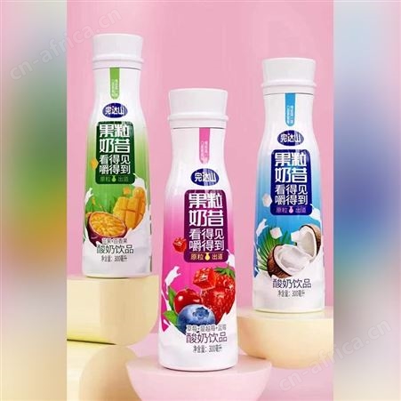 完达山芒果百香果味果粒奶昔酸奶饮品300ml瓶装批发代理