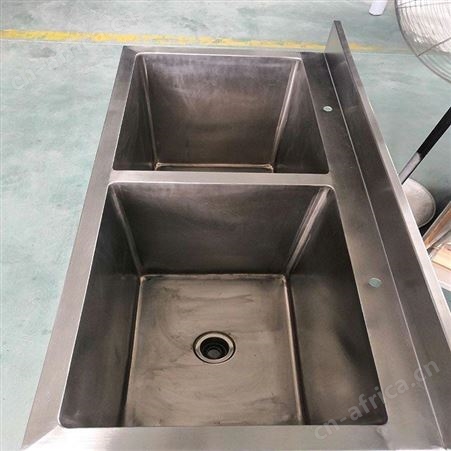 德满来 304不锈钢全封水池 全封闭双槽洗手池可支持定制