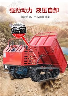 爬山虎山地果园小型农用履带运输车5吨全地形自卸车