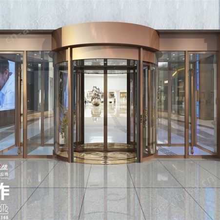西安厂家承接旋转门两翼旋转门安装