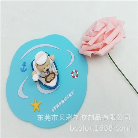 杯盖立体公仔轮船航海家等设计画图食品级硅胶礼品杯盖来图来样
