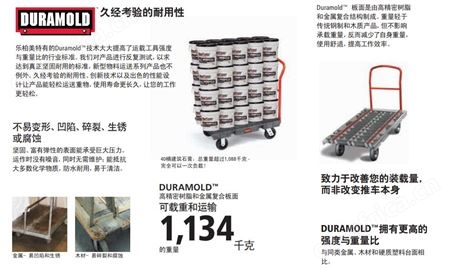 美国进口Rubbermaid/乐柏美商务重型平板拖车超负荷手推车