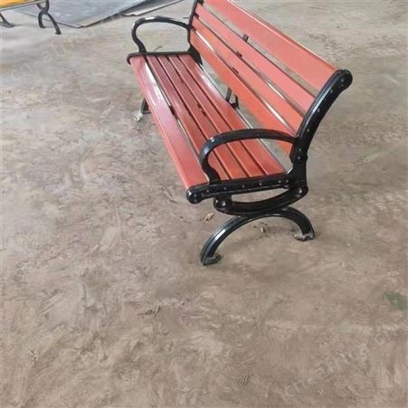 华丽体育公园椅排椅户外广场实木铸铁塑木长凳休闲长椅室外铁艺庭院靠背椅