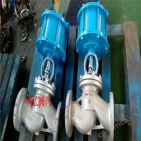 J641Y气动直行程法兰截止阀