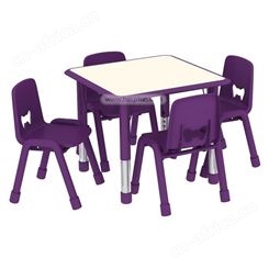 儿童桌椅多层板桌椅升降正方桌圆桌不可升降桌4人桌子组合