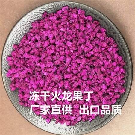 厂家直供冻干火龙果丁烘焙火龙果颗粒散装批发健康零食水果干