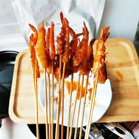 青虾小串一口河虾 油炸涮锅海鲜串串食材 2件起批
