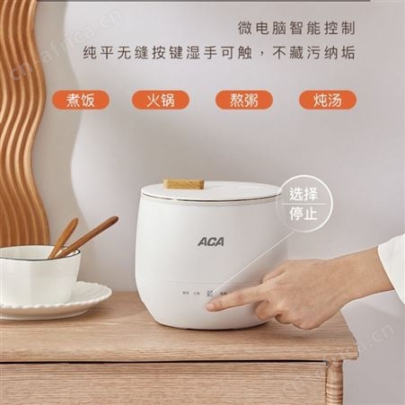 ACA/北美电器 AR-P16A迷你电饭煲家用全自动1.6L可煮饭熬粥炖汤