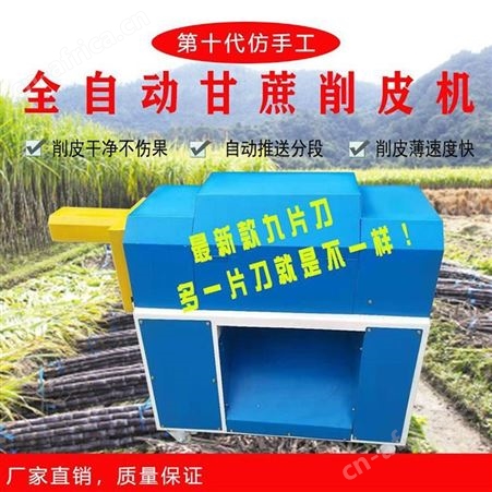 商用甘蔗削皮机 巧夺机械 水果摊刮皮机 甘蔗自动去皮机器