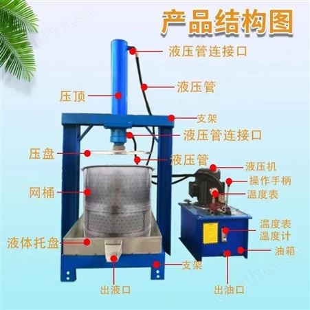 不锈钢榨汁机商用酒槽葡萄压榨机压汁挤压神器压猪油渣机 巧夺
