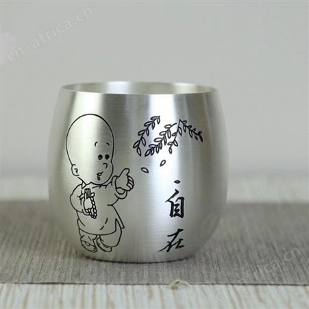 纯手工千足银999大号主人杯银茶杯单杯个人专用品茗银水杯子