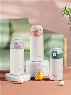 富光保温杯女高颜值可爱便携316不锈钢儿童学生专用带吸管水杯子