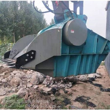 挤压式SP-15双轴破碎斗高频钩机挤压碎石斗楼板水泥块钢筋粉碎斗