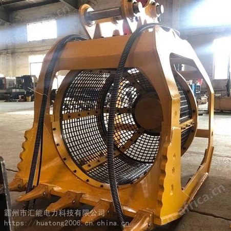 汇能可定制 水陆两用GS-9滚筒筛 花岗岩表面修整斗 装载机液压筛分笼