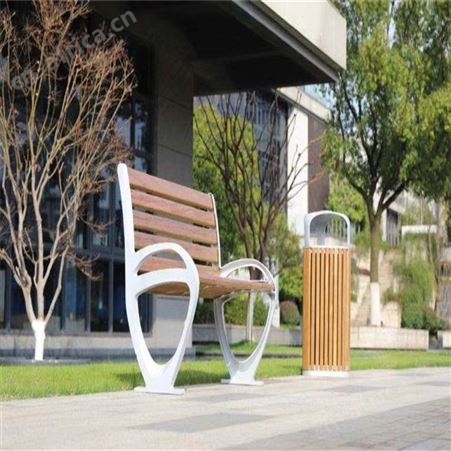 四川公园椅 室外休息区防腐木座椅 可来图定做